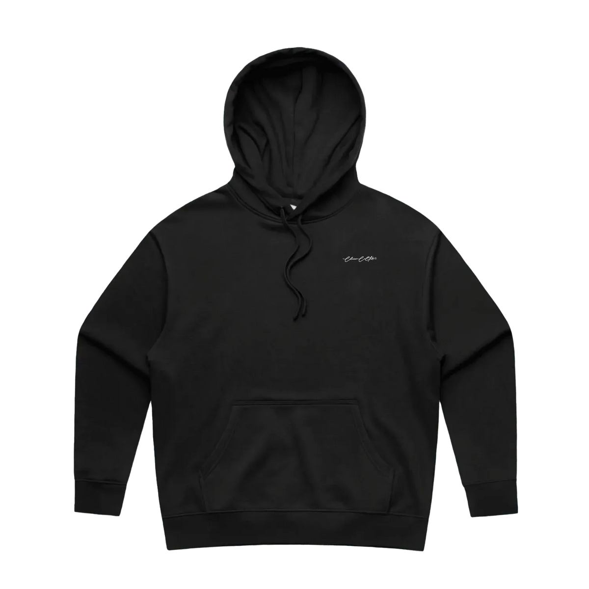 Black front flat lay