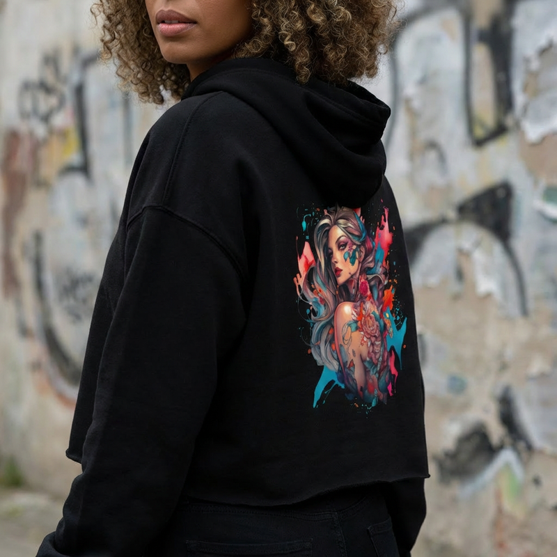 Shard of Self - Cropped Hoodie