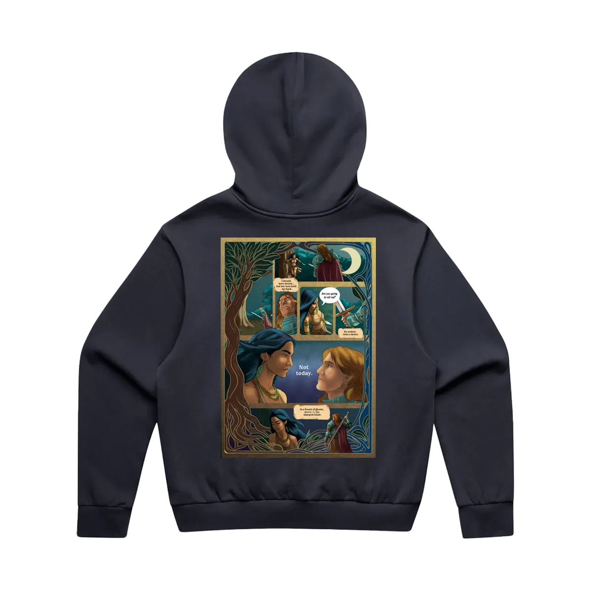 Ink Blue back flat lay