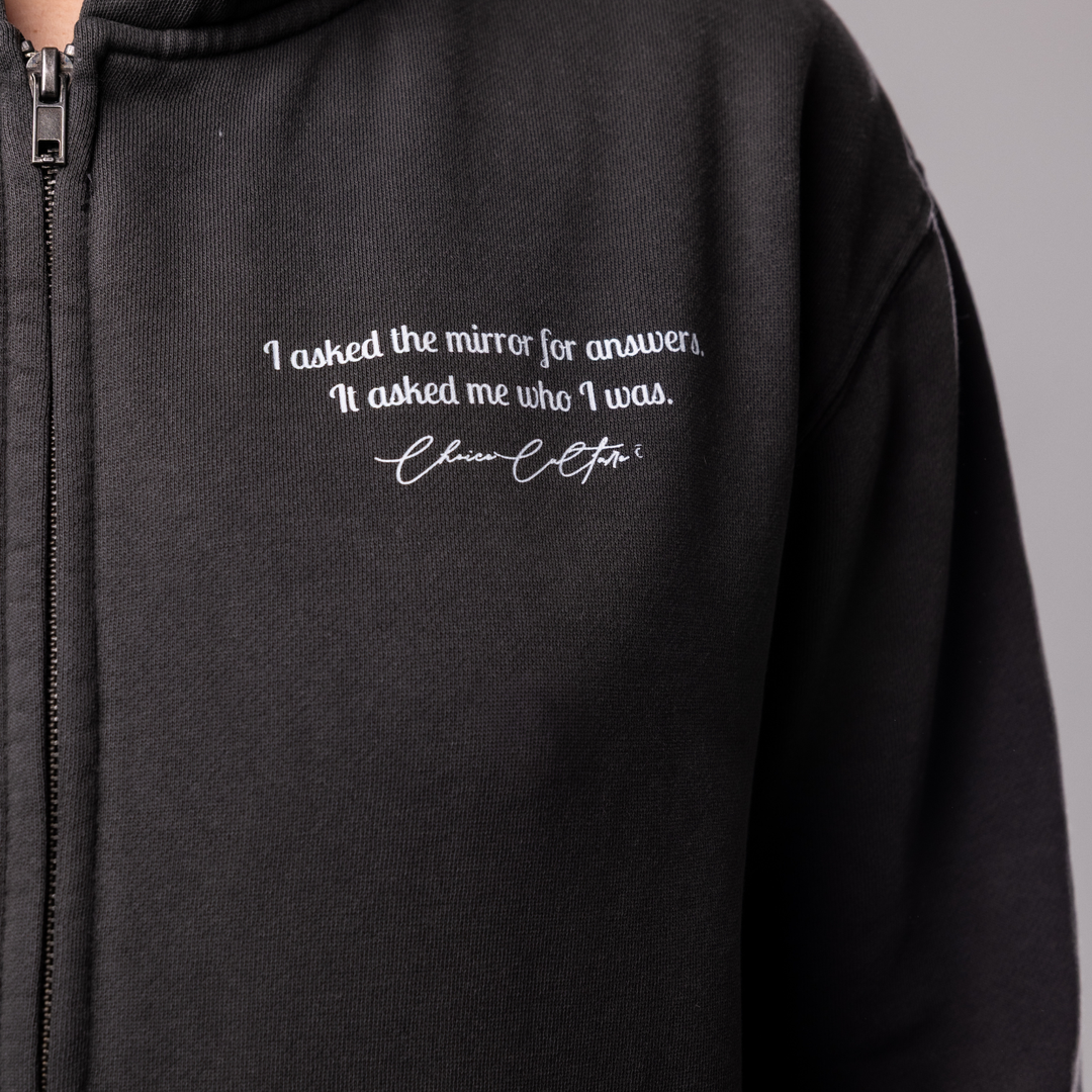 Shard of Self - Zipped hoodie, Faded