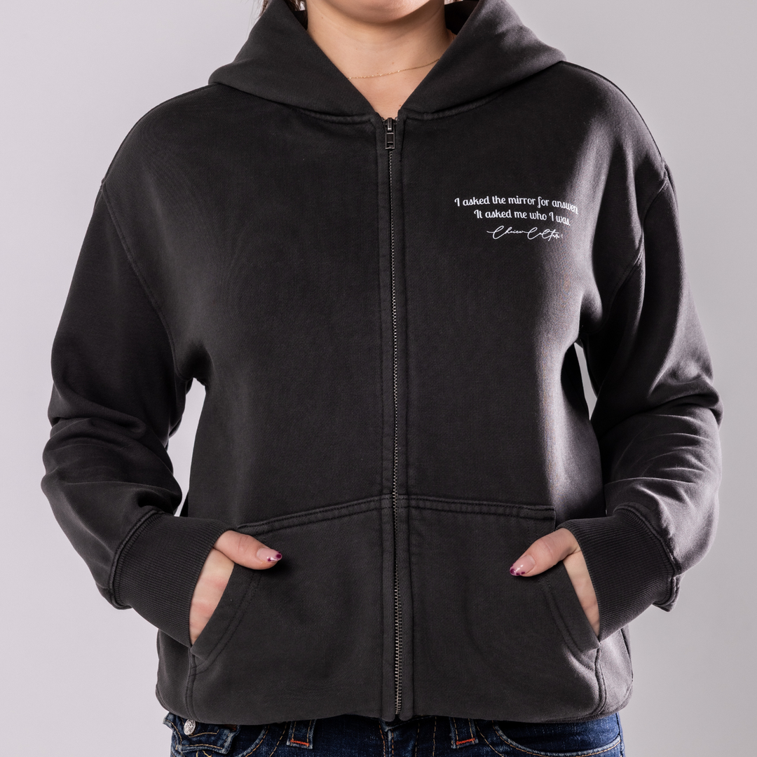 Shard of Self - Zipped hoodie, Faded