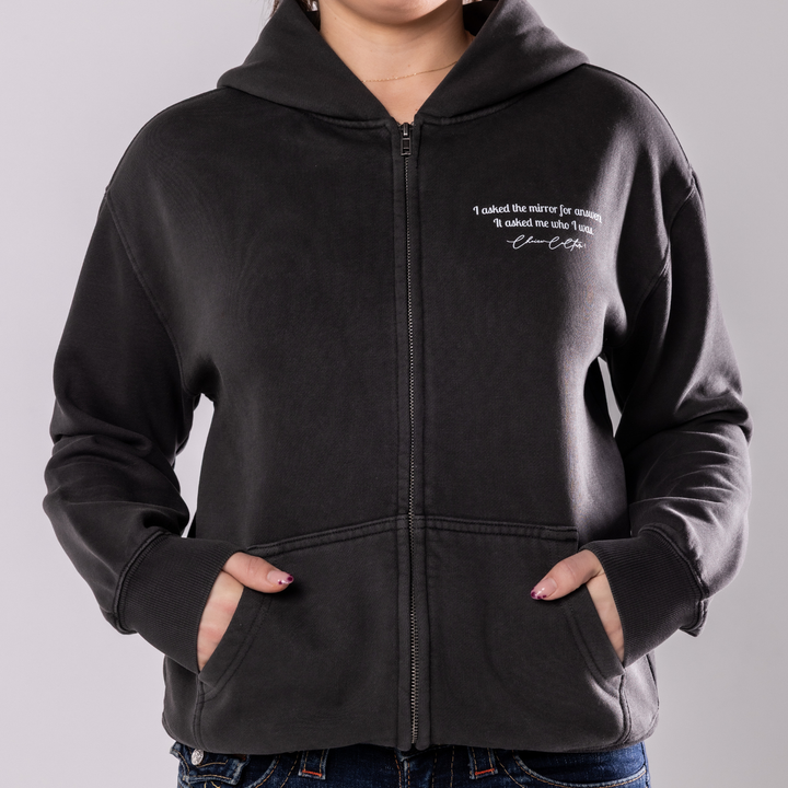 Shard of Self - Zipped hoodie, Faded