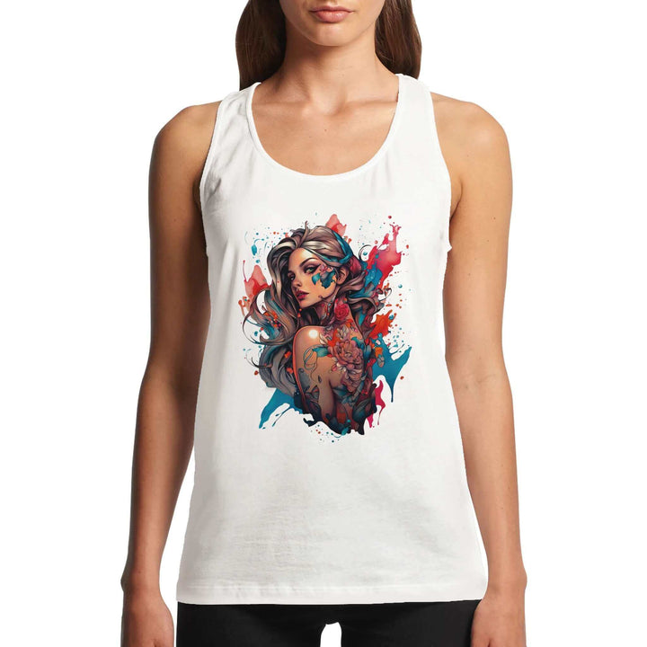 White Womens Tank Top